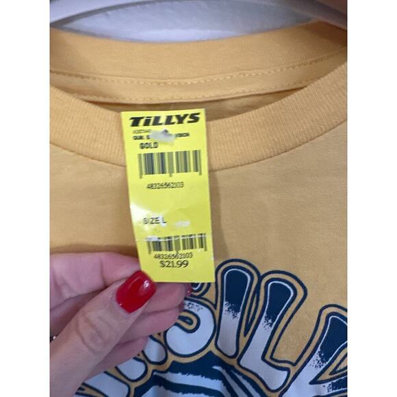 Quiksilver Boys Large Tshirt, NWT, yellow, - Picture 2 of 4